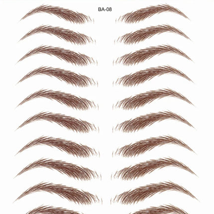 4D Hair Like Eyebrows Makeup Waterproof Eyebrow Tattoo Sticker Long Lasting Natural Fake Eyebrow Stickers Cosmetics 10 pairs 1PC
