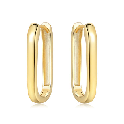 Original 2026 S925 Sterling Silver Zircon 18K Gold Lining Vintage Hoop Earrings for Women Birthday Party Wedding Gift Jewellery
