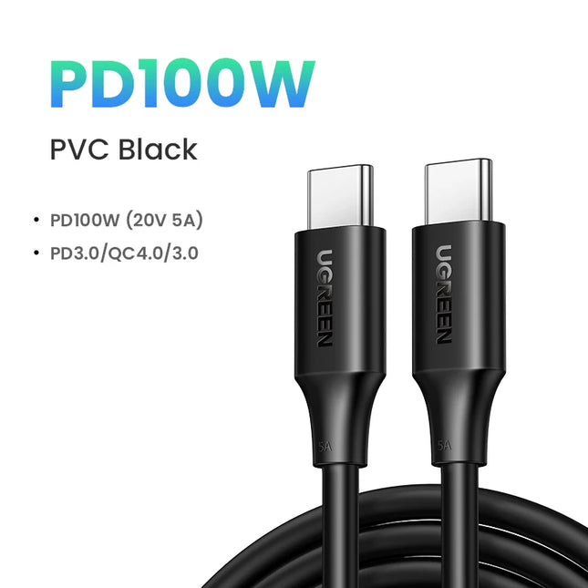 UGREEN 100W USB Type C to USB C Cable for MacBook iPhone 17 16 iPad Samsung Xiaomi PD Fast Charging Charger Cord 5A E-Marker Chip