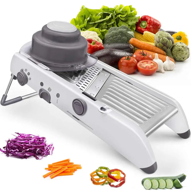 LMETJMA 18 in 1 Adjustable Mandoline Vegetable Slicer Stainless Steel Vegetable Slicer Julienne Slicer for Potato Onion JT214