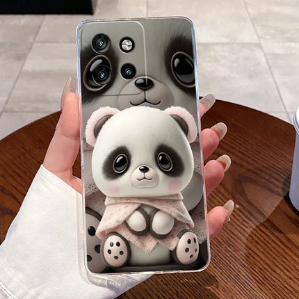 Soft Silicone TPU Clear Case For Motorola Edge 50 Neo 5G/Moto S50 5G Viral Elegant Kitten Painted Casing Shockproof Cover
