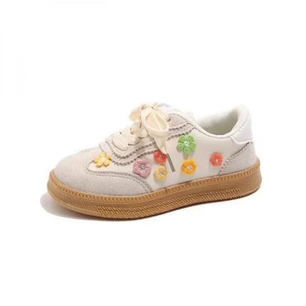 PU Leather Sport Shoes For Children Korean Style Teenager Kid's Sneakers Waterproof Outdoor Girl's Tennis Footwear Casual Shoes