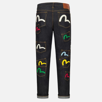 Mens Jeans Print High Waist Straight Leg Denim Pants Harajuku Unisex Loose Fit Tapered Casual Streetwear Fashion Trend Arrival