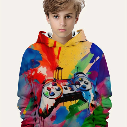 Children's Clothes 3D Controller Games Printed Hoodies Boys' Autumn Clothes Long Sleeve Fashion Sweaters for Children Sweatshirt