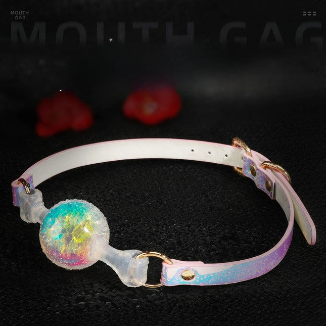 Silicone Jelly Mouth Gag Breathable Ball Gag Adjustable Colorful Belt Sex Toys For Adult SM Games Sexy Shop Erotic Accessories