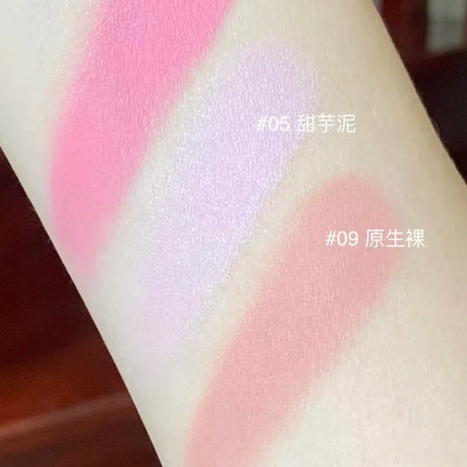 Flortte Air Powder Blush Cream Highlight Natural Nude Repair Brightening Face Thin Glitter Pure Desire Makeup With Puff