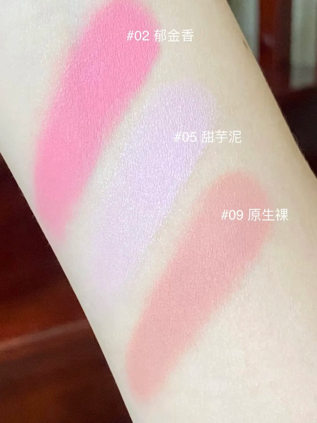Flortte Air Powder Blush Cream Highlight Natural Nude Repair Brightening Face Thin Glitter Pure Desire Makeup With Puff