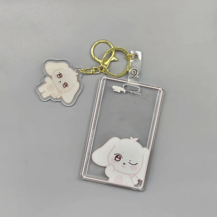 Aniteez Card Holder Keychain Keyring  Acrylic Characters Photocard Sleeves Hongjoong Seonghwa Yunho Yeosang Keychain