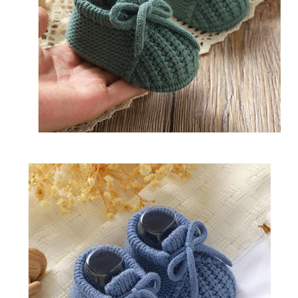 Baby Shoes Knitted Newborn Bed Footwear 0-18M Warm Clothing Accessories Infant Boys Girls First Boots Fashion Solid Toddler Kid