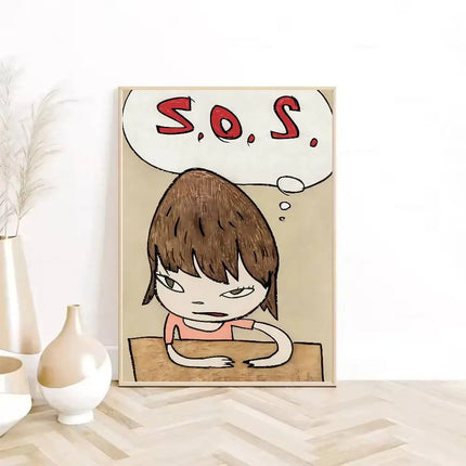 Y-Yoshitomo Nara Art Lovely melancholy Poster  HD sticky wall waterproof home living room bedroom Dorm bar aesthetic decoration