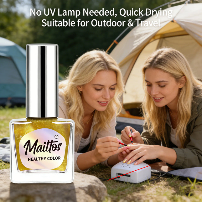 WA531 Shiny 12ml No-bake Cat's Eye Water-based Nail Polish, Oderless, With magnet, It dries quickly No need UV lamp, easy tear