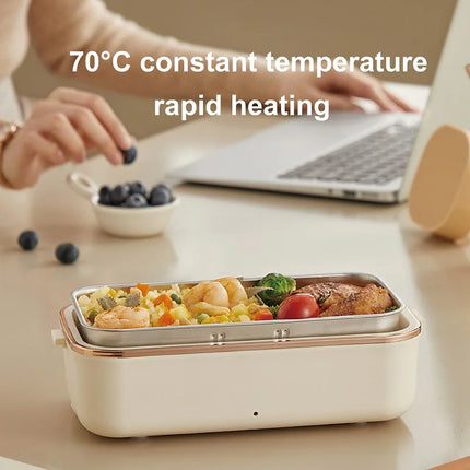 800ml Electric Lunch Box Office Lunch Box Portable Water-free Food Heater 304 Stainless Steel Plug In Keep Karm Lunch Box 220V