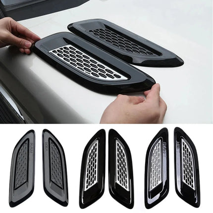 2Pcs/Set Car Exterior Hood Air Vent Outlet Wing Cover Trim for Land Rover Range Rover Sport Evoque Discovery 4 Freelander 2