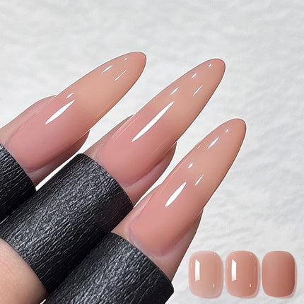 1/6Pcs 15ml Jelly Ice Nude Peelable Polish, UV/LED - set, Formaldehyde - free. Oval, Glossy. Good for Salon & DIY