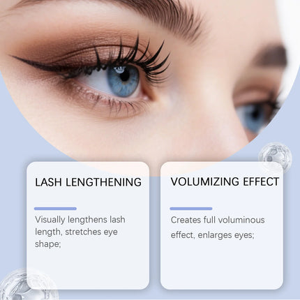 Zephoco Waterproof Mascara Gel Lengthening Natural Curl Smudge Proof No Clumps Long Lasting Thin Brush Volumizing Mascara Black