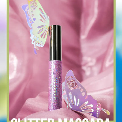 MLSMILE Shiny Pearlescent Colorful Mascara Waterproof Sweat Proof Quick Dry Lasting Matte Blue Mascara Glitter Gold Eyelashes