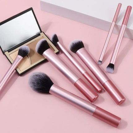 Professional 7PCS Makeup Brushes Synthetic Soft Cruelty Free Foundation Blush Eyeshadow Cosmetic Set Easy Cleaning Tools