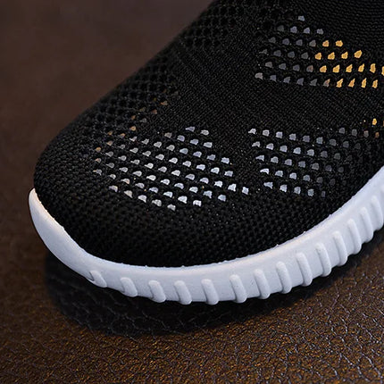 Children's Running Sneakers Boys Girls Casual Mesh Breathable Non-Slip Walking Patchwork Tennis Toddler Soft-Soled Girls' Shoes