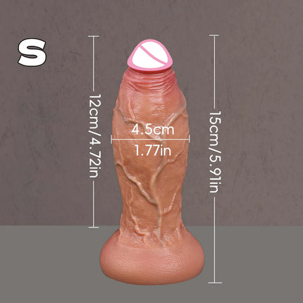 Huge Realistic Thick Dildo Double Silicone Skin Soft Glans Penis Woman Man Anal Sex Toy Suction Cup Big Dick Masturbators Dildos