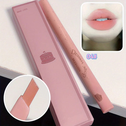 Sweet dessert lip liner pen, automatic rotation, waterproof, long-lasting, non-fading, outlining lip shape lipstick pen.