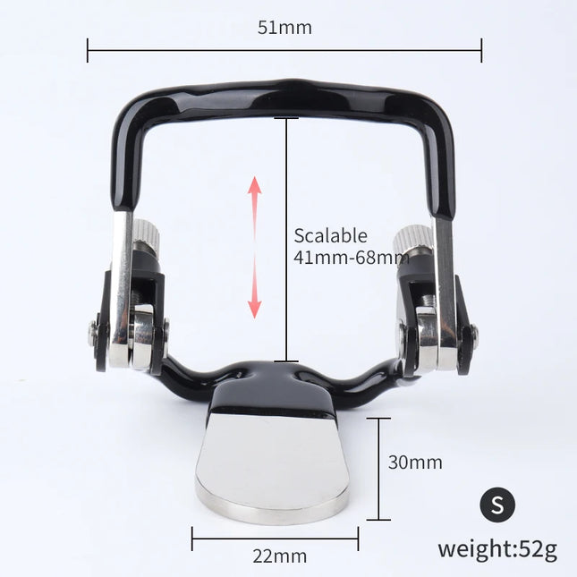 Stainless Steel BDSM Gag with Tongue Press Adjustable Metal Mouth Restraint Mouth Plug Slave Deep Throat Gag Restraint for Adult