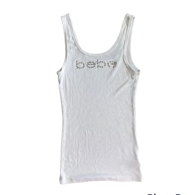 Vintage Sleeveless Tank Top Letters Summer Print Personality Crop Top Sleeveless Slim Streetwear Punk Y2K Baby Tee Short Sleeve