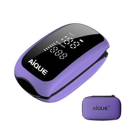 Rechargeable Medical Oximeter Strap Lanyard Fingertip Pulse Oximeter Blood Oxygen Saturation Monitor Digital LED Display Child