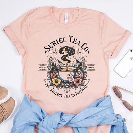 Suriel Tea Co Shirt ACOTAR Suriel Tea T-Shirt Velaris Sarah J Maas Tees A Court of Thorns and Roses SJM Merch Book Lover Gift