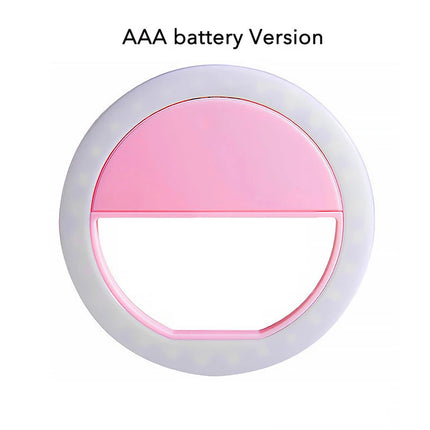 LED Light Ring Phone Lens Selfie Light Mini Adjustable Brightness LED Fill Lamp For iPhone Huawei Xiaomi Laptop Live Video Lamp