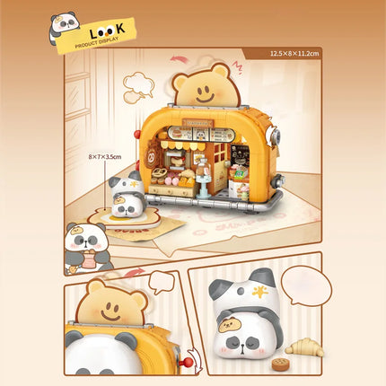 LOZ Simulation Computer Toaster Model Assembly Toys MOC Building Blocks Toys Educational Toy Creative Ornament Birthday Gift