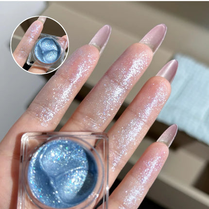 Diamond Sparkle Highlighter Cream Monochrome Shimmering Pearl Silver Face Contour Brighten Makeup Clear Glitter Flash Highlight