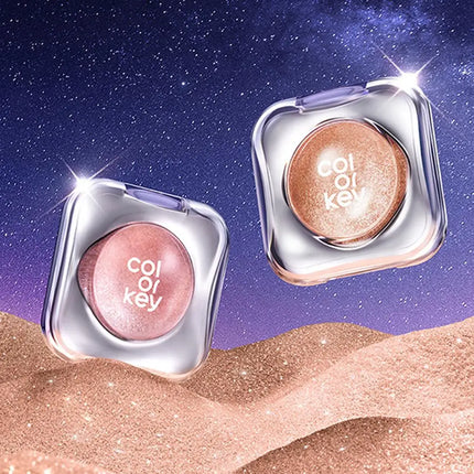 Colorkey Sparkling Monochrome Eyeshadow Palette Color Rendering Without Smudging Beautify Highlight Shiny Monochrome Eye Shadow
