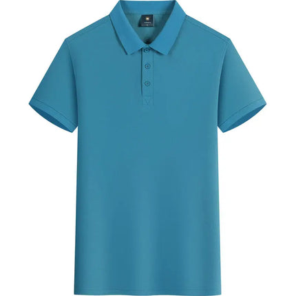 Summer 100% cotton overalls polo shirt custom company logo embroidered lapel short-sleeve T-shirt printing