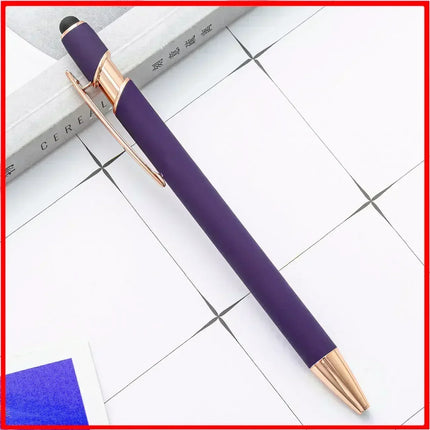 200 Pcs Light - Metal Capacitive Universal Touch Screen Stylus Ballpoint Pen Writing Stationery Office Gifts Free custom Logo