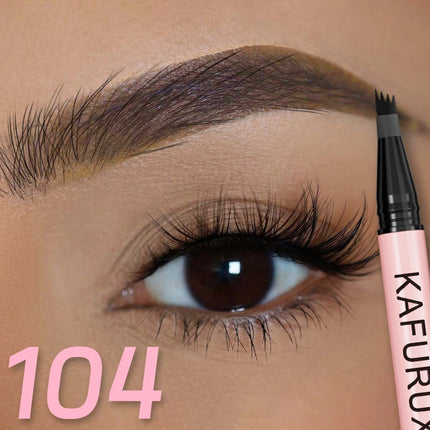 6 Colors 1PC Brown Eyebrow Pen Waterproof 4 Split Tip Black Eyebrows Pencil Liquid Eye Brow Makeup Lasting Cosmetic for Gifts