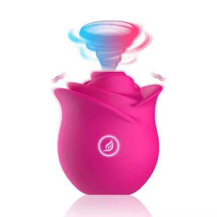 Rose shape vagina sucking vibrator G-spot pussy nipple sucker oral licking clitoris stimulation masturbating sex toys for women