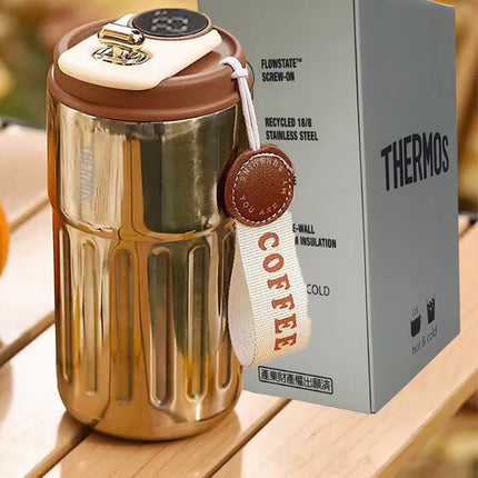 THERMOS Smart Vacuum Cup Bottle Water Digital LED Temperature Coffee Cup 316 Stainless Steel Office Cup Business Portable Mug