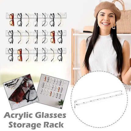 Acrylic Glasses Storage Rack Wall Mounted Glasses Rack County Mounted Display Rack Transparent Glasses Rack