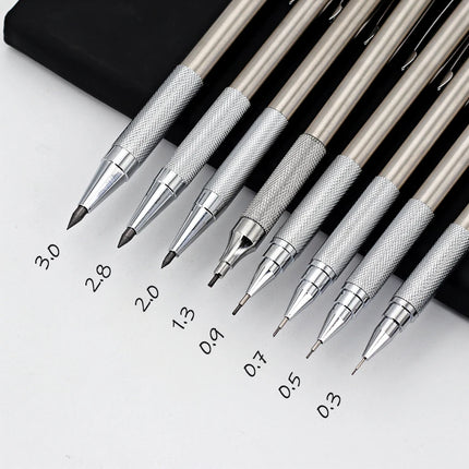 0.3/0.5/0.7/0.9/1.3/2.0mm Mechanical Pencil Set Art Drawing Painting Automatic Pencil with 2box Leads Office School Supply