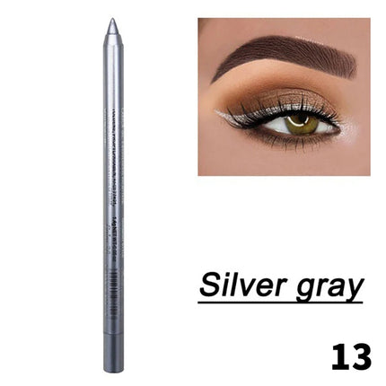 1Pc 14 Colors Eyeshadow Pen Multifunctional Highlighter Pearl Glitter Eyeliner Gel Eye Makeup Pen Monochrome Highlighter