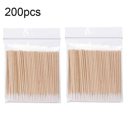 100/300/500Pcs Nails Wood Swab Cleaning Sticks Wooden Cotton Head Bud Tip Manicure Detail Corrector Nail Polish Remover QJB01