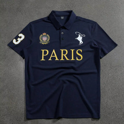 Manfinity Mode Men's Short Sleeve Polo Shirt Minimalist and Fashionable Suitable for Summer Street Printing Sports Style Polo