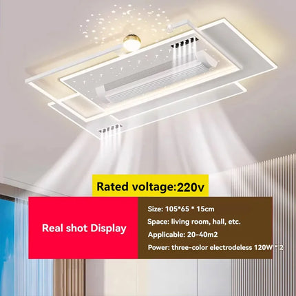 LED bladeless fan light, living room light, modern minimalist smart remote control, master bedroom study ceiling light