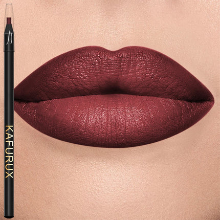 12 Colors Waterproof Matte Lip Liner Contours Lips Shades Lipstick Non-sticky Cup  Sexy Red Lip Tint Lip Pencil Korean Makeup