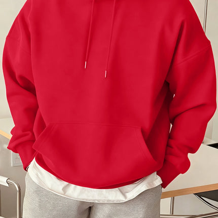 Fashion Solid Sweatshirt Sport Comfy Tracksuit Fleece Autumn Hoodies Man Basics Warm Streetwear Casual Jogging Clothes Unisex