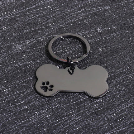 Custom Text Dog Tags Personalized Name Dog Cat ID Tag Bone Shaped Pendant Laser Engraving Address Number Customized Pets ID Tag