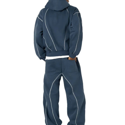 New Y2K Letter Print Tracksuit Men Women Eura-American Fashion Streetwear Casual Sportswear 2 Piece Set