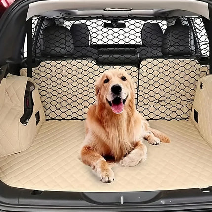 1pcs Car pet barrier net, elastic band material,adjustable telescopic net,car pet barrier net,rear seat dog obstacle safety net
