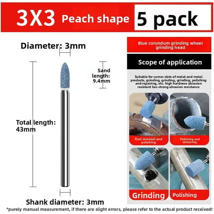 Small grinding wheel grinding head Blue corundum 3mm metal rust removal polishing electric grinding head