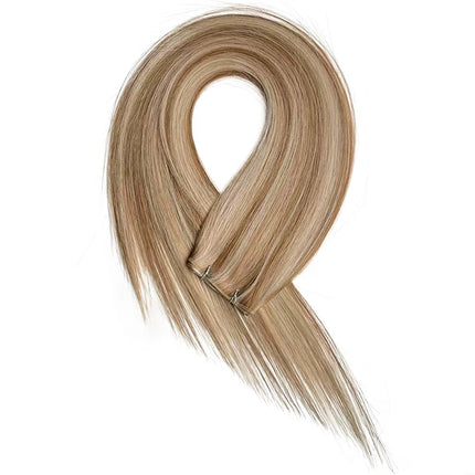 Diyomo Genius Weft Human Hair Extensions 50G Remy Human Hair Invisible Brazilian Hair Extensions Hair Bundles